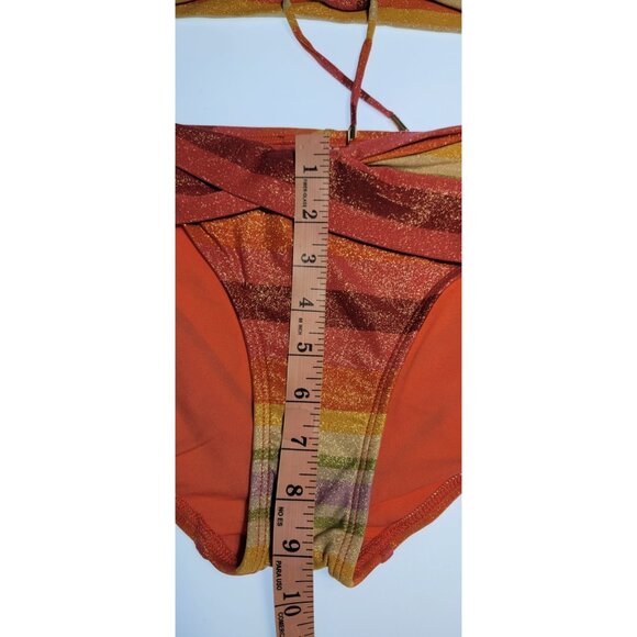 Robin Piccone Women's Greta Top Brallete Bikini Swim Bottom Mid Rise Medium NEW - Picture 5 of 8